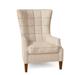 Wingback Chair - Bradington-Young Gallin 31" Wide Tufted Wingback Chair Genuine Leather/Fabric in Brown | 45.5 H x 31 W x 39.5 D in | Wayfair