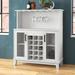 Steelside™ Shasta Bar Cabinet Wood in Gray | 44.5 H x 15.8 D in | Wayfair 63F43FEA6D25477B8D930BB7D5CC7362