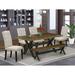 Wildon Home® Tabernash 6 - Piece Rubberwood Solid Wood Dining Set Wood/Upholstered in White/Black/Brown | Wayfair 142A38F734BA46858143EBDFF89AF9C1