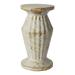 One Allium Way® Cheriton Pedestal Sculpture Porcelain/Ceramic in Brown/White | 15.75 H x 8.5 W x 8.5 D in | Wayfair