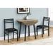 Ebern Designs Hovi Dining Table Set, 3pcs Set, Small, 35" Drop Leaf, Kitchen, Metal, Laminate, Brown, Black Wood/Metal in Brown/Gray | Wayfair