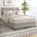 Wade Logan® Aidian Queen Tufted Low Profile Storage Platform Bed Upholstered/Polyester | 47 H x 64 W x 83 D in | Wayfair