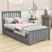 Caserta Twin 2 Drawer Platform Standard Bed by Harriet Bee, Wood in Gray | 41 H x 42 W x 76 D in | Wayfair 152B47FA303F45C1A6F8CE4F64D2A216