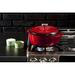 Lodge Enameled Cast Iron Dutch Oven Enameled Cast Iron/Cast Iron in Red/Gray | 4.25 H x 12.625 W in | Wayfair EC4D43