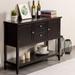 Breakwater Bay Jusino 46" Wide 2 Drawer Buffet Table Wood in Brown | 34 H x 46 W x 15 D in | Wayfair CC38874C0D7845AB8722C2D8C81AA837