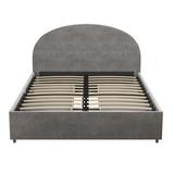 Mr. Kate Moon Low Profile Storage Platform Bed Upholstered/Velvet in Gray | 41.5 H x 84 D in | Wayfair DA4039439MK