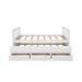 Red Barrel Studio® Tarra Twin Solid Wood Storage Platform Bed Wood in White, Size 35.4 H x 42.3 W x 79.6 D in | Wayfair