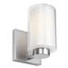 Latitude Run® Esmeralda 1 - Light Flush Mount Glass/Metal in Gray | 7.63 H x 5 W x 6 D in | Wayfair LATR4362 32998804