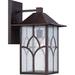 Red Barrel Studio® Dohn Bronze 1 - Bulb Outdoor Wall Lantern Glass/Metal in Brown | 17.63 H x 10 W x 11.88 D in | Wayfair RDBA3599 44540328