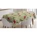 East Urban Home Geometric Christmas Tablecloth Polyester in Gray/Green | 60 D in | Wayfair FA9FE198F1BC4C8D8DC0F2D5F5BDC2A5