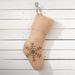 Sand & Stable™ Cosette Snowflake Stocking Burlap/Jute in Brown | 19 H x 13 W in | Wayfair 4F9EF0B57FBD42F4BBCB4D7508FB5ABF