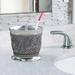 House of Hampton® Rymer Beaded Heart Toothbrush Holder Resin in Gray | 4.2 H x 4.3 W in | Wayfair HOHM7612 42834709