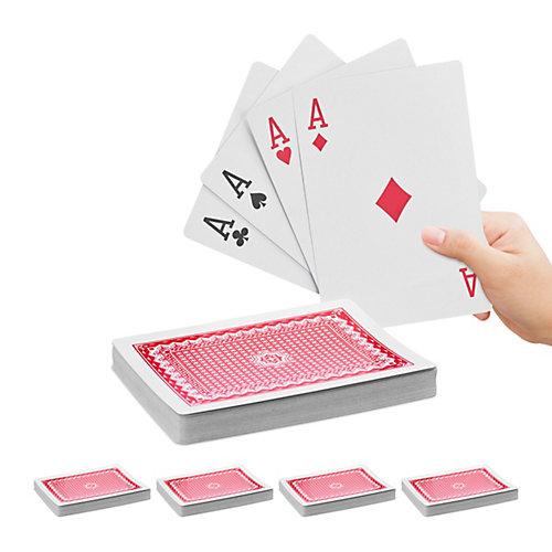 5 x Pokerkarten Jumbo 54 Karten