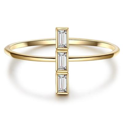 Glanzstücke München - Ring Sterling Silber Zirkonia in Gelbgold Ringe 1 ct Damen