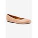 Extra Wide Width Women's Sonoma Ballerina Flat by SoftWalk in Mocha (Size 11 WW)