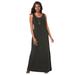 Plus Size Women's Stretch Knit Tank Maxi Dress by The London Collection in Black (Size 12)