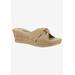 Wide Width Women's Dinah Tuscany Sandal by Easy Street in Natural (Size 8 1/2 W)