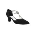 Wide Width Women's Moonlight Pumps by Easy Street® in Black Lamy (Size 7 1/2 W)