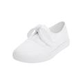 Wide Width Women's The Anzani Slip On Sneaker by Comfortview in White (Size 8 1/2 W)