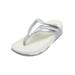 Women's The Sporty Thong Sandal by Comfortview in Silver (Size 11 M)