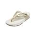 Extra Wide Width Women's The Sporty Slip On Thong Sandal by Comfortview in Gold (Size 11 WW)