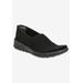 Wide Width Women's Glee Slip-On by BZees in Black Knit (Size 7 W)