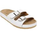 Wide Width Women's The Maxi Slip On Footbed Sandal by Comfortview in White (Size 7 W)
