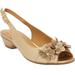 Extra Wide Width Women's The Rider Slingback by Comfortview in Gold (Size 9 WW)