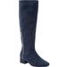 Extra Wide Width Women's The Ivana Wide Calf Boot by Comfortview in Navy (Size 9 WW)