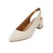 Wide Width Women's The Mea Slingback by Comfortview in Bone (Size 9 W)