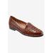 Wide Width Women's Liz Open Weave Slip-On by Trotters in Brown (Size 7 W)