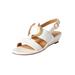 Extra Wide Width Women's The Rosetta Sandal by Comfortview in White (Size 8 1/2 WW)