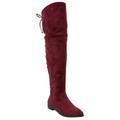 Extra Wide Width Women's The Cameron Wide Calf Boot by Comfortview in Burgundy (Size 9 WW)