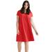 Plus Size Women's A-Line Tee Dress by ellos in Chili Red (Size 22/24)