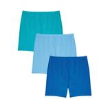 Plus Size Women's Cotton Bloomer 3-Pack by Comfort Choice in Vibrant Blue Pack (Size 10) Panties