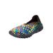 Wide Width Women's CV Sport Ria Slip On Sneaker by Comfortview in Black Multi (Size 12 W)