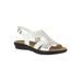 Wide Width Women's Bolt Sandals by Easy Street® in White (Size 10 W)