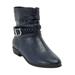 Wide Width Women's The Mickey Bootie by Comfortview in Navy (Size 9 1/2 W)