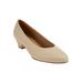 Wide Width Women's The Vida Slip On Pump by Comfortview in Bone (Size 9 1/2 W)