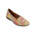 Extra Wide Width Women's The Bethany Slip On Flat by Comfortview in Multi Pastel (Size 7 WW)