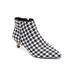 Extra Wide Width Women's The Meredith Bootie by Comfortview in Houndstooth (Size 10 WW)