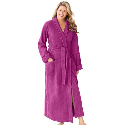 Plus Size Women's Long Terry Robe by Dreams & Co. ...