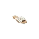 Wide Width Women's The Abigail Slip On Sandal by Comfortview in White (Size 8 1/2 W)