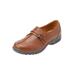 Extra Wide Width Women's The Natalia Slip-On Flat by Comfortview in Brown (Size 10 1/2 WW)