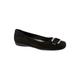 Women's Sizzle Signature Leather Ballet Flat by Trotters® in Black Suede (Size 10 M)