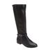 Wide Width Women's The Reeve Wide Calf Boot by Comfortview in Black (Size 8 W)