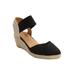 Extra Wide Width Women's The Abra Espadrille by Comfortview in Black (Size 10 1/2 WW)