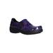 Wide Width Women's Bind Slip-Ons by Easy Works by Easy Street® in Purple Hearts Patent (Size 7 1/2 W)