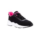 Wide Width Women's Stability Strive Walking Shoe Sneaker by Propet in Black Hot Pink (Size 9 1/2 W)