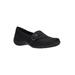 Extra Wide Width Women's Cinnamon Slip On by Easy Street in Black (Size 7 1/2 WW)